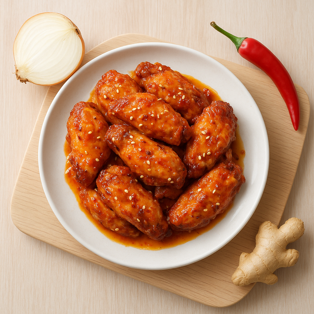 Kimchi-Sesame Butter Chicken Wings