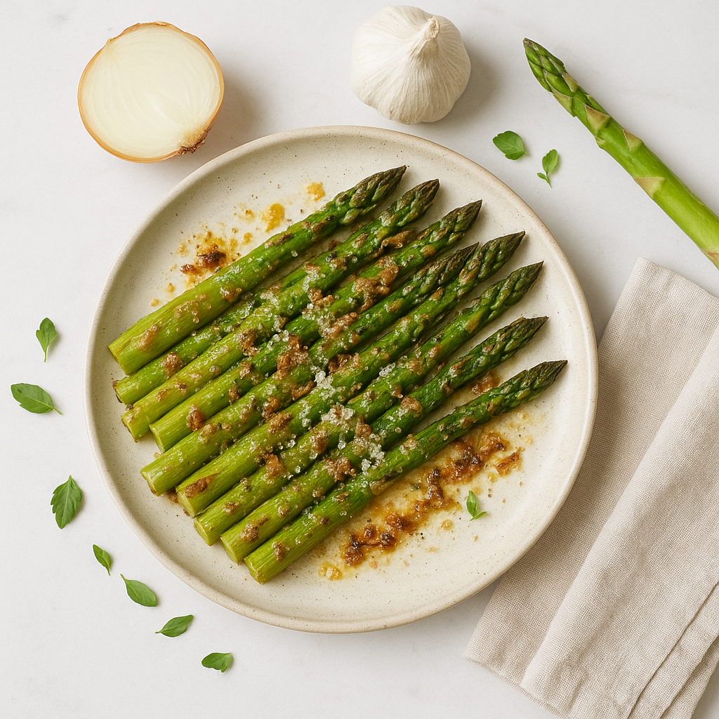 Browned-Butter Anchovy Parmesan Asparagus