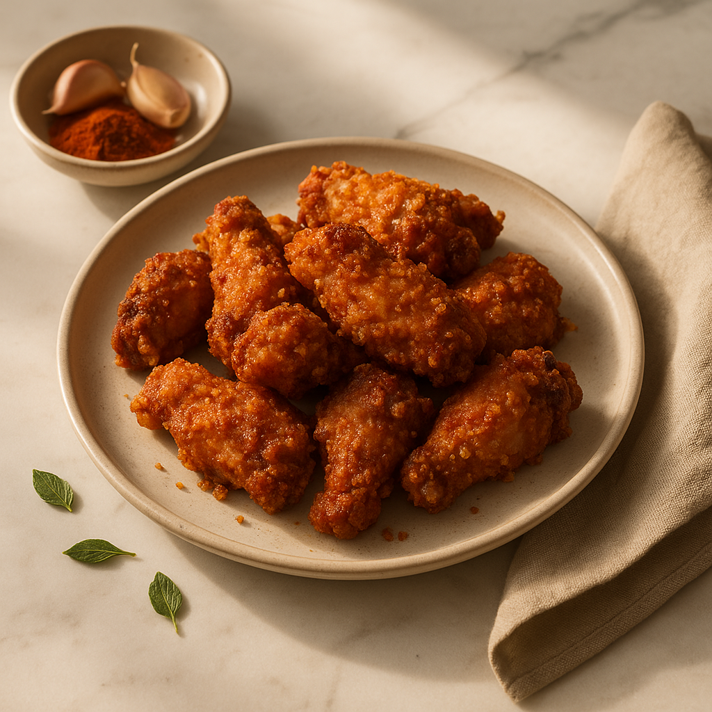 Pork Rind–Crusted Garlic-Paprika Chicken Wings