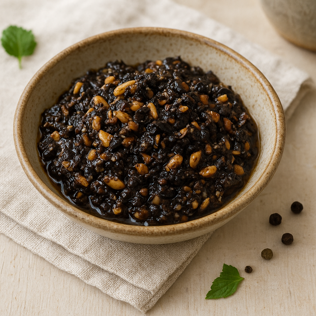 Toasted Almond and Black Olive Tapenade