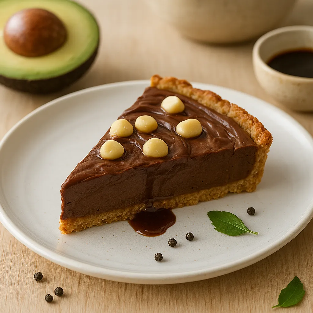 Chocolate‑Avocado Macadamia Tart