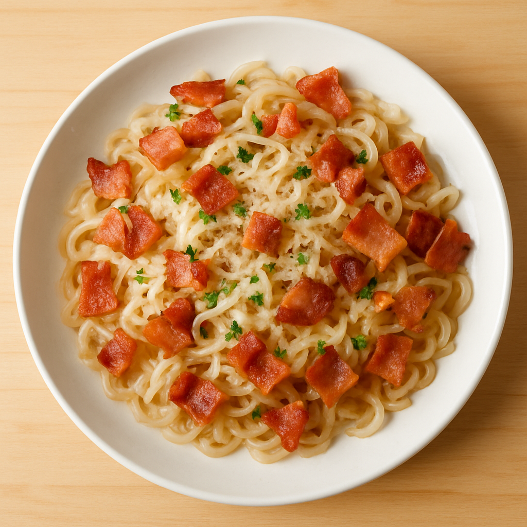 Bacon-Parmesan Shirataki Skillet