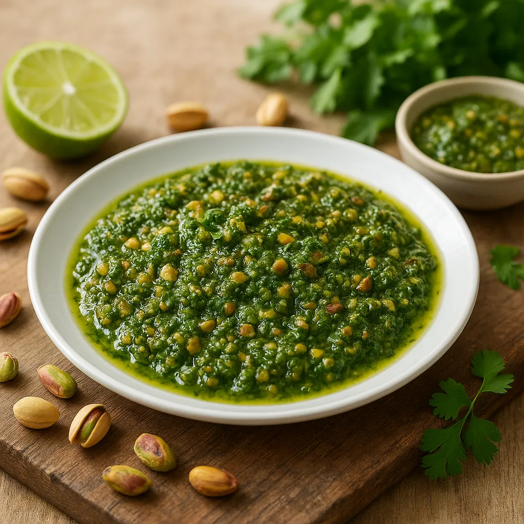 Toasted Pistachio–Cilantro Chimichurri