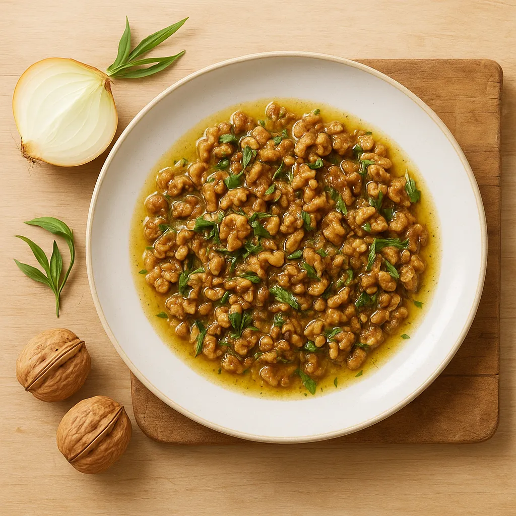 Browned-Butter Walnut Vinaigrette with Tarragon